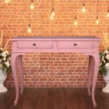 Roys Ahşap 100 cm Çekmeceli Pembe Eskitme Dresuar