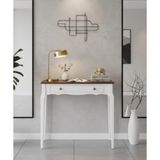 Roys Ahşap 100 cm Masif Konik Beyaz Ceviz Dresuar - Beyaz - Ceviz