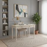 Roys Ahşap 100 cm Masif Krem Tornalı Çalışma Masası - 100 x 60