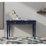 Roys Ahşap 100 cm Masif Lacivert Tornalı Çalışma Masası - 100 x 60