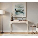 Roys Ahşap 100 cm Masif Lükens Krem Ceviz Çalışma Masası - 100 x 60 - Krem - Ceviz