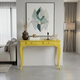 Roys Ahşap 100 cm Masif Lükens Sarı Çalışma Masası - 100 x 60