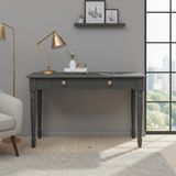 Roys Ahşap 110 cm Masif Antrasit Tornalı Çalışma Masası - Gri - 110 x 70