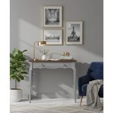 Roys Ahşap 110 cm Masif Konik Gri Ceviz Dresuar - Gri - Ceviz
