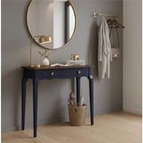 Roys Ahşap 110 cm Masif Konik Lacivert Ceviz Dresuar - Lacivert - Ceviz