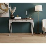Roys Ahşap 110 cm Masif Lükens Açık Gri Ceviz Çalışma Masası - 110 x 70