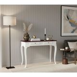 Roys Ahşap 110 cm Masif Lükens Beyaz Ceviz Çalışma Masası - Beyaz - Ceviz - 110 x 70