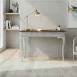 Roys Ahşap 110 cm Masif Rustik Gri Ceviz Çalışma Masası - 110 x 70 - Gri - Ceviz