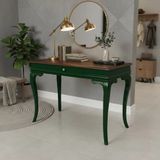 Roys Ahşap 110 cm Masif Rustik Yeşil Ceviz Dresuar - Yeşil - Ceviz