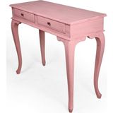 Roys Ahşap 120 cm Çekmeceli Pembe Eskitme Dresuar
