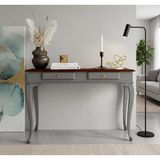 Roys Ahşap 120 cm Masif Lükens Gri Ceviz Çalışma Masası - 120 x 80 - Gri - Ceviz