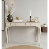 Roys Ahşap 120 cm Masif Lükens Krem Çalışma Masası - 120 x 80