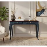 Roys Ahşap 120 cm Masif Lükens Lacivert Ceviz Çalışma Masası - 120 x 80 - Lacivert - Ceviz