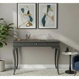 Roys Ahşap 120 cm Masif Rustik Antrasit Çalışma Masası - 120 x 80