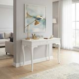 Roys Ahşap 120 cm Masif Rustik Beyaz Çalışma Masası - 120 x 80