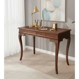Roys Ahşap 120 cm Masif Rustik Ceviz Çalışma Masası - 120 x 80
