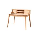 Roys Ahşap 5228 Masif Ham 110 cm Kahverengi Retro Raflı Çalışma Masası