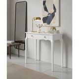 Roys Ahşap 90 cm Masif Konik Beyaz Dresuar