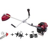 ROY'S RED NEW MODEL BENZINLI YAN TIRPAN OT ÇALI ÇIM BIÇME VE 2 ADET TOPRAK ÇAPALAMA MAKINESI DAL BUDAMA DAHIL