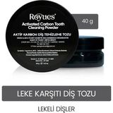Royues Aktif Karbon Diş Beyazlatma Tozu 40gr - Sararmış Diş Lekesi Giderici, Nefes Tazeleyici