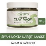 Royues Kolajen Kil Yüz Maskesi 125gr - Siyah Nokta ve Leke Giderici, Gözenek Temizleyici