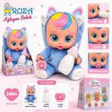 Roza Ağlayan Bebek Peluş Kostümlü Et Bebek – Biberonlu ve Emzikli Oyuncak Bebek