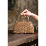 ROZA CANTA Kadın Rose Taşlı Abiye Clutch Portföy Çanta