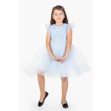 Roza Dantel Tutu Kiz Cocuk Abiye Elbise Mnk0546
