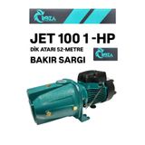Roza Jet100 Bakır Sargılı 1 HP Beygir Motor Gücü Büyük Su Pompası 9 Mt Emiş 55 Mt Dik Atar