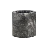 Roza Mermer Baharatlık 8x8 cm Mermer Tuzluk Masaüstü Baharatlık Siyah