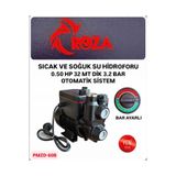 Roza PMZD-60B Sıcak ve Soğuk Su Hidroforu 0,50Hp 32 mt Dik 3,2 bar basınç ayarlı
