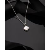 Roza Silver 925 Ayar Beyaz Sedef Taşlı Rodyum Van Cleef Yonca Gümüş Kolye