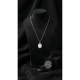 Roza Silver 925 Ayar Gümüş Rodyum Renk Zirkon Taşlı İsimli Oval Kolye - Özelleştirilebilir