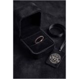 Roza Silver 925 Ayar Oniks Taşlı Rose Minimal Tamtur Gümüş Yüzük