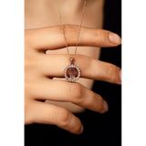 Roza Silver Zirkon Taşlı Rose Fatıma'nın Eli Gümüş Bereket Kolyesi