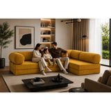 Rozalina Concept Aktivite Koltuğu -Kanepe-Sünger Koltuk- Köşem Koltuk-Yatak-Fitilli Kadife Kumaş- Yıkanabilir Kumaş - Hardal