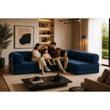 Rozalina Concept Aktivite Koltuğu -Kanepe-Sünger Koltuk- Köşem Koltuk-Yatak-Fitilli Kadife Kumaş- Yıkanabilir Kumaş - Lacivert
