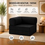 Rozalina Concept Aktivite Koltuğu -Legom -Uzanma Koltuğ- Süngerkoltuk-Berjer -100X100- Fitillikadife-Yıkanabilr Silinebilir Kumaş - Antrasit