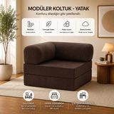 Rozalina Concept Aktivite Koltuğu -Legom -Uzanma Koltuğ- Süngerkoltuk-Berjer -100X100- Fitillikadife-Yıkanabilr Silinebilir Kumaş - Kahve