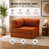 Rozalina Concept Aktivite Koltuğu -Legom -Uzanma Koltuğ- Süngerkoltuk-Berjer -100X100- Fitillikadife-Yıkanabilr Silinebilir Kumaş - Kiremit