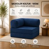 Rozalina Concept Aktivite Koltuğu -Legom -Uzanma Koltuğ- Süngerkoltuk-Berjer -100X100- Fitillikadife-Yıkanabilr Silinebilir Kumaş - Lacivert