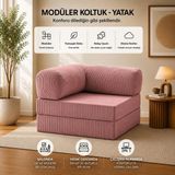 Rozalina Concept Aktivite Koltuğu -Legom -Uzanma Koltuğ- Süngerkoltuk-Berjer -100X100- Fitillikadife-Yıkanabilr Silinebilir Kumaş - Pembe