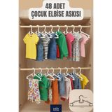 Roza's Home 48 Adet Çocuk Askısı Bebek Elbise Askısı Lily Askı Rz-101