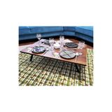 ROZBO Katlanır Yer Sofrası Hamur Açma Sunum Masası Ceviz 60x90 cm
