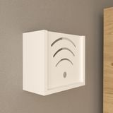 Rozbo Modem Saklama Kutusu 15 x 25 x 30 cm Beyaz MDF Kapaksız Modern Tasarım