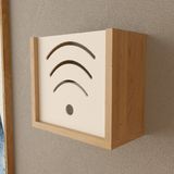 Rozbo Modem Saklama Kutusu MDF Malzemeden Ahşap Renk 15 x 25 x 30 cm Kapaksız Dikdörtgen
