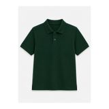 ROZELT Koyu Yeşil Kısa Kollu Polo Yaka Lakos Okul T-shirt R.O.Z.O.KU.LT.E.L.T.