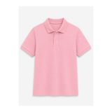ROZELT Pembe Kısa Kollu Polo Yaka Lakos Okul T-shirt R.O.Z.O.KU.LT.E.L.T.