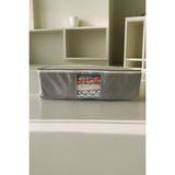 Rozet Tekstil 5 Adet Gri Pencereli Kıyafet Saklama Yatak Baza Altı Düzenleyici Çok Amaçlı Hurç 64 X 45 X 22 Cm - Koyu Gri - 65 x 45 x 22 cm
