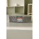 Rozet Tekstil 5 Adet Gri Pencereli Kıyafet Saklama Yatak Baza Altı Düzenleyici Çok Amaçlı Hurç 64 X 45 X 22 Cm